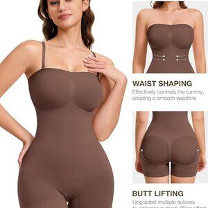 CtriLady Strapless Shapewear Bodysuit for Women Tummy Control